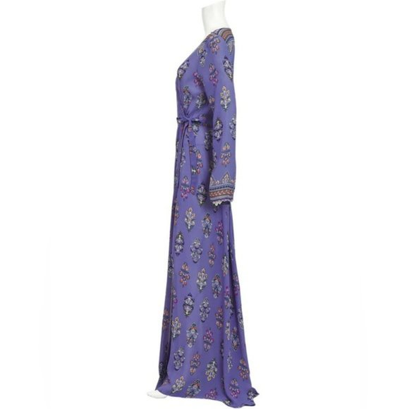 TIGERLILY Hydra Mauve Lilac Long Sleeve Wrap Maxi Dress - Picture 14 of 16